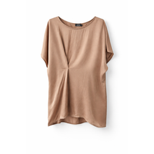 Carica l'immagine nel visualizzatore di Gallery, Blusa Ayfee Beige in Viscosa Drappeggiata