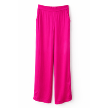 Carica l'immagine nel visualizzatore di Gallery, Pantaloni Palazzo Ayfee Fucsia in Viscosa con Elastico