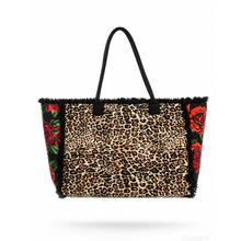 Carica l'immagine nel visualizzatore di Gallery, Borsa Shopper Ayfee Animalier con Rose Rosse