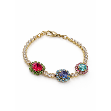 Carica l'immagine nel visualizzatore di Gallery, Bracciale Bianco Bijoux Cristalli Multicolor Eleganti –