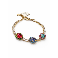 Carica l'immagine nel visualizzatore di Gallery, Bracciale Bianco Bijoux Cristalli Multicolor Eleganti –