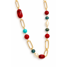 Carica l'immagine nel visualizzatore di Gallery, Collana Dolman Multicolor con Catena Oro