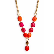 Carica l'immagine nel visualizzatore di Gallery, Collana Paviè Multicolor con Catena Oro