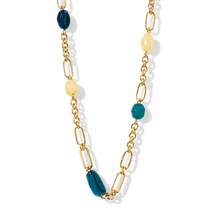 Carica l'immagine nel visualizzatore di Gallery, Collana Dolman Catena Oro con Pietre Colorate