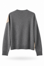 Carica l'immagine nel visualizzatore di Gallery, Maglia Donna Celye Girocollo con Rombi Grigio e Beige