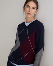 Carica l'immagine nel visualizzatore di Gallery, Maglione Donna Yerse Con Rombi