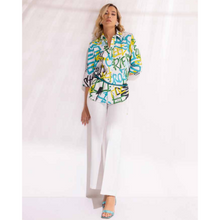 Carica l'immagine nel visualizzatore di Gallery, Blusa Donna Multicolor Fantasia Graffiti con Fiocco Manuela Riva