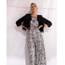 Carica l'immagine nel visualizzatore di Gallery, Giacca Donna Nera con Frange Manuela Riva
