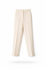 Carica l'immagine nel visualizzatore di Gallery, Pantalone Donna Beige Elegante a Vita Alta Manuela Riva