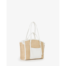 Carica l'immagine nel visualizzatore di Gallery, Borsa Tote in Paglia e Pelle Valentino
