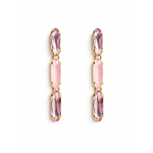 Carica l'immagine nel visualizzatore di Gallery, Orecchini Paviè Multicolor con Cristalli Pendenti e Dettagli Oro