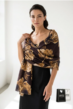 Carica l'immagine nel visualizzatore di Gallery, Stola Ayfee Stampa Luxury Flower con Glitter