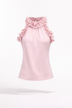 Carica l'immagine nel visualizzatore di Gallery, Top elegante rosa con volant | Manuela Riva