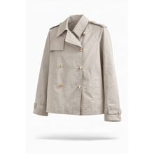 Carica l'immagine nel visualizzatore di Gallery, Trench Corto Donna Doppio Petto Ayfee