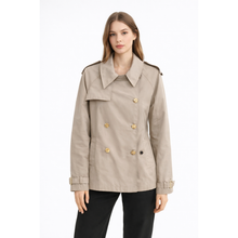 Carica l'immagine nel visualizzatore di Gallery, Trench Corto Donna Doppio Petto Ayfee