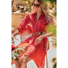 Carica l'immagine nel visualizzatore di Gallery, Abito Camicia Iconique Sangallo Rosso
