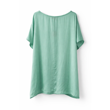 Carica l'immagine nel visualizzatore di Gallery, Blusa Ayfee Verde Menta in Viscosa Drappeggiata
