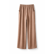 Carica l'immagine nel visualizzatore di Gallery, Pantaloni Palazzo Ayfee Beige in Viscosa con Elastico
