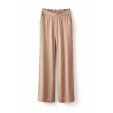 Carica l'immagine nel visualizzatore di Gallery, Pantaloni Palazzo Ayfee Beige in Viscosa con Elastico
