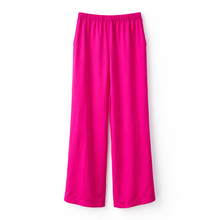 Carica l'immagine nel visualizzatore di Gallery, Pantaloni Palazzo Ayfee Fucsia in Viscosa con Elastico
