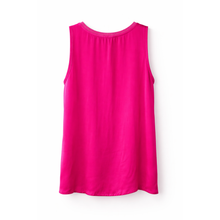 Carica l'immagine nel visualizzatore di Gallery, Top Ayfee Fucsia in Viscosa con Scollo a V Senza Maniche
