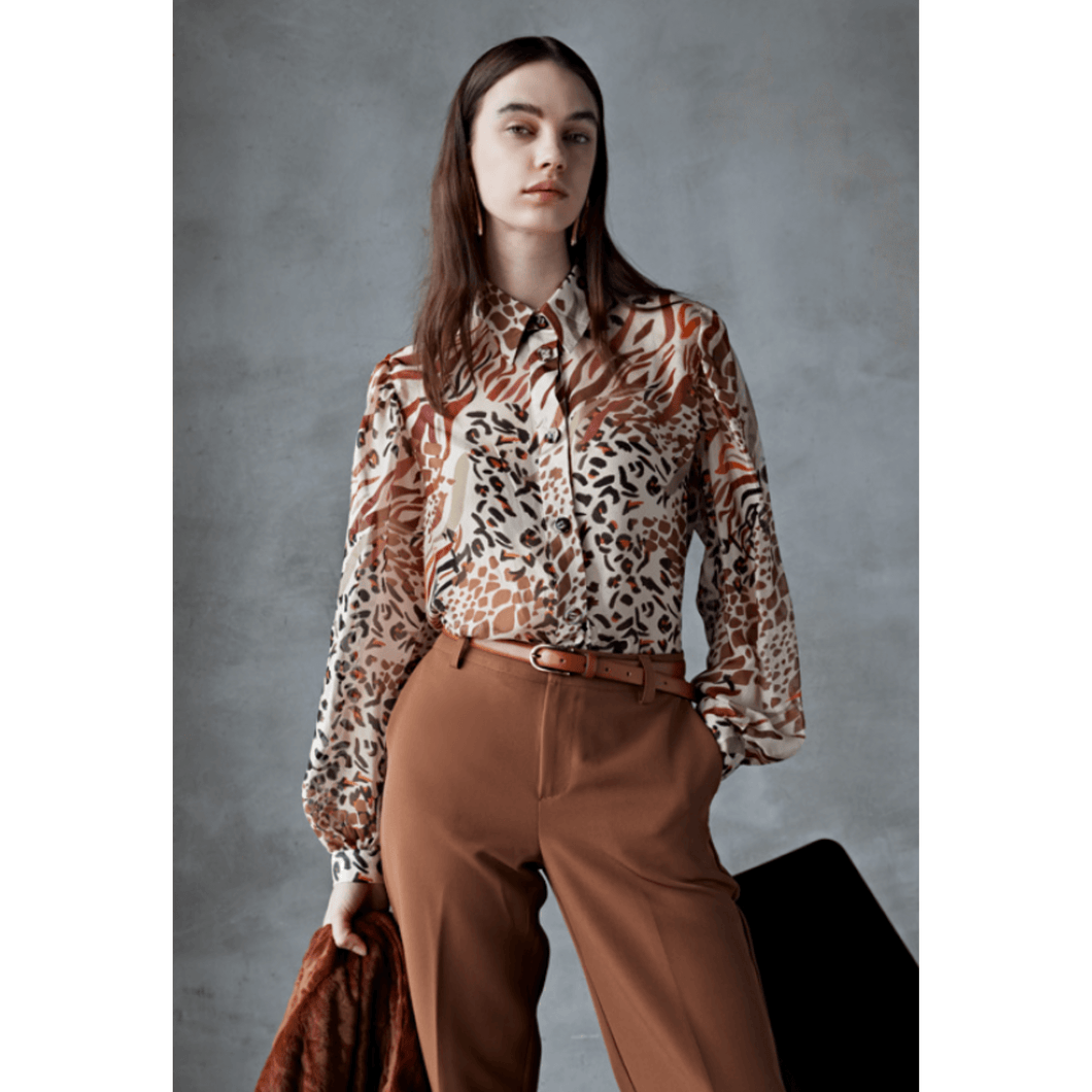 Camicia fantasia animalier Celye