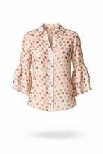 Carica l'immagine nel visualizzatore di Gallery, Camicia Celye Pois Velata con Volant
