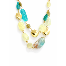 Carica l'immagine nel visualizzatore di Gallery, Collana Dolman Multicolor in Resina e Catena Oro
