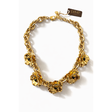 Carica l'immagine nel visualizzatore di Gallery, Collana Donna Paviè Catena Oro con Fiori Decorativi
