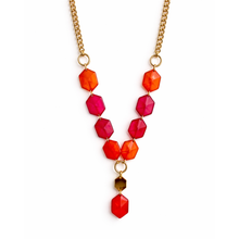 Carica l'immagine nel visualizzatore di Gallery, Collana Paviè Multicolor con Catena Oro
