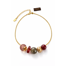 Carica l'immagine nel visualizzatore di Gallery, Collana Paviè Oro con Perle Multicolor Elegante
