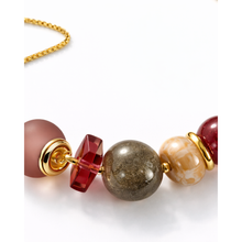 Carica l'immagine nel visualizzatore di Gallery, Collana Paviè Oro con Perle Multicolor Elegante
