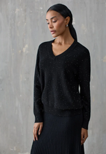 Carica l'immagine nel visualizzatore di Gallery, Maglia Iconique con Scollo a V in Lurex
