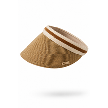 Carica l'immagine nel visualizzatore di Gallery, Visiera Iconique in Paglia Beige e Oro
