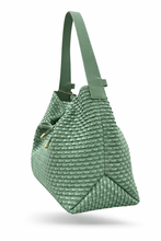 Carica l'immagine nel visualizzatore di Gallery, Borsa Kontessa Intrecciata Verde Salvia con Fiocco
