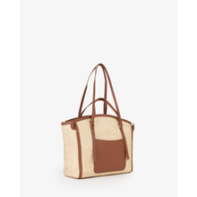 Carica l'immagine nel visualizzatore di Gallery, Borsa Tote in Paglia e Pelle Valentino
