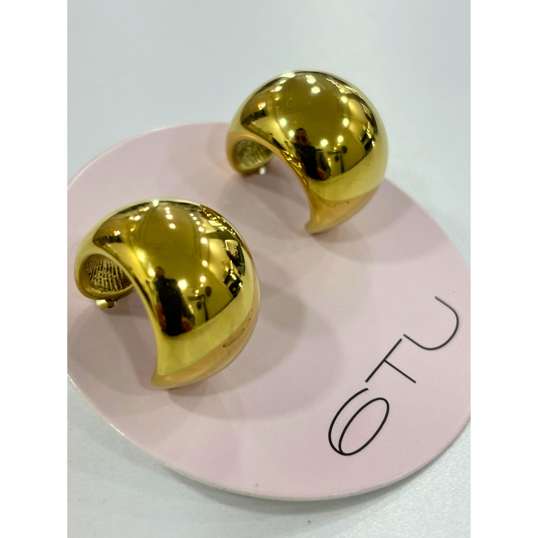 Orecchini 6TU Oro a Fascia Liscia