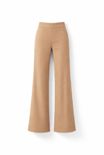 Carica l'immagine nel visualizzatore di Gallery, Pantalone palazzo gessato beige elegante | Manuela Riva
