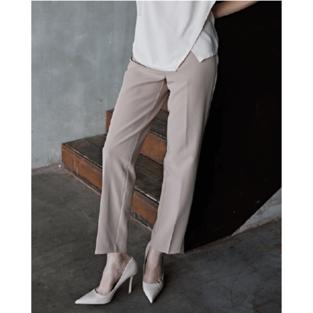 Pantaloni donna classici beige con carré  Celye