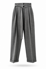 Carica l'immagine nel visualizzatore di Gallery, Pantaloni Donna Celye Grigi Gessati con Cintura
