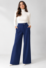 Carica l'immagine nel visualizzatore di Gallery, Pantaloni Donna Celye Palazzo Blu con Bustino
