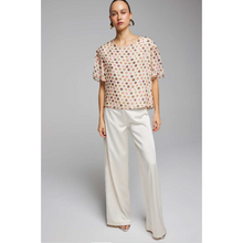 Carica l'immagine nel visualizzatore di Gallery, Pantaloni Celye Elegante Avorio a Gamba Larga
