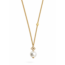 Carica l'immagine nel visualizzatore di Gallery, Collana Paviè con Perla e Pendente Strass Oro Elegante
