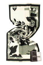 Carica l'immagine nel visualizzatore di Gallery, Stola Ayfee Jacquard in Viscosa Motivo Geometrical Flowers
